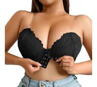 Soutien Gorge Sexy Femme, Soutien-Gorge Femme à Armatures Confortable avec Fermeture Dentelle Devant Soutien Rehaussé Quotidien Toutes Saisons
