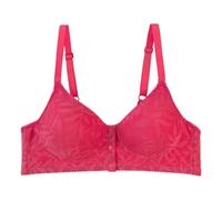 Soutien Gorge Sport Femme Femmes Sexy Bouton Avant façonnage Tasse bandoulière réglable Grande Taille Soutien-Gorge à Armatures(Red,54)