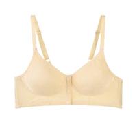 Soutien Gorge Sport Femme Femmes Sexy Bouton Avant façonnage Tasse bandoulière réglable Grande Taille Soutien-Gorge à Armatures(Yellow,56)