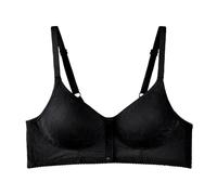 Soutien Gorge Sport Femme Femmes Sexy Bouton Avant façonnage Tasse bandoulière réglable Grande Taille Soutien-Gorge à Armatures(Black,36)