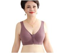 Soutien Gorge Sport Femme Soutien-Gorge À Couverture Complète Grande Taille for Femmes avec Fermeture Éclair, Extensible Et Respirant Brassière pour Fitness Yoga(Purple,44/100)
