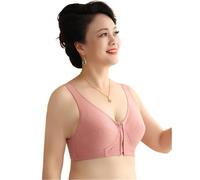 Soutien Gorge Sport Femme Soutien-Gorge À Couverture Complète Grande Taille for Femmes avec Fermeture Éclair, Extensible Et Respirant Brassière pour Fitness Yoga(Rosa,36/80)