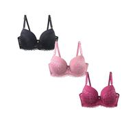 Soutien Gorge Sport Femme, Soutien-Gorge Confortable sans Armatures en Dentelle Douce pour Un Maintien LéGer Et Une Liberté Respirante Quotidien 3PièCes