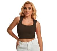 Soutien Gorge Sport Femme Soutien-Gorge De Sport Côtelé sans Fil for Femmes, Respirant, Élastique, Rembourré, Yoga, Fitness Brassière pour Fitness Yoga(Black,Large)