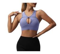 Soutien Gorge Sport Femme Soutien-Gorge De Sport for Femmes avec Coussinets Amovibles Racerback Low Impact Yoga Running Bra Brassière pour Fitness Yoga(Purple,M)