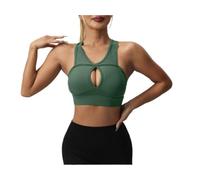 Soutien Gorge Sport Femme Soutien-Gorge De Sport for Femmes avec Coussinets Amovibles Racerback Low Impact Yoga Running Bra Brassière pour Fitness Yoga(Grün,Large)