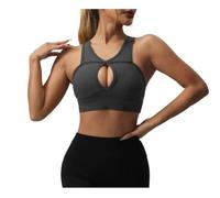 Soutien Gorge Sport Femme Soutien-Gorge De Sport for Femmes avec Coussinets Amovibles Racerback Low Impact Yoga Running Bra Brassière pour Fitness Yoga(Black,S)