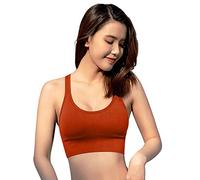 Soutien Gorge Sport Femme Soutien-Gorge Femme avec Boutons évidés Antichoc réglables Dos Sport(Camellia Red,M)