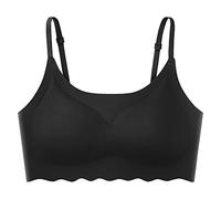 Soutien Gorge Sport Femme Soutiens-Gorge de Sport Femme en Soie Glace Minces pour Femmes D'Entraînement Course Yoga Beauté Confortable avec Coussinets Amovibles Légers avec Armature -Gorges Ouvert