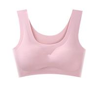 Soutien Gorge Sport Femme Soutiens-Gorge de Sport Femme en Soie Glace Minces pour Femmes D'Entraînement Course Yoga Beauté Confortable avec Coussinets Amovibles Légers avec Armature -Gorges Ouvert