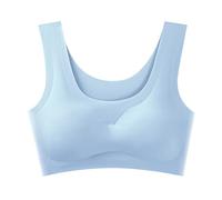 Soutien Gorge Sport Femme Soutiens-Gorge de Sport Femme en Soie Glace Minces pour Femmes D'Entraînement Course Yoga Beauté Confortable avec Coussinets Amovibles Légers avec Armature -Gorges Ouvert