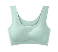 Soutien Gorge Sport Femme Soutiens-Gorge de Sport Femme en Soie Glace Minces pour Femmes D'Entraînement Course Yoga Beauté Confortable avec Coussinets Amovibles Légers avec Armature -Gorges Ouvert
