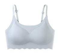 Soutien Gorge Sport Femme Soutiens-Gorge de Sport Femme en Soie Glace Minces pour Femmes D'Entraînement Course Yoga Beauté Confortable avec Coussinets Amovibles Légers avec Armature -Gorges Ouvert