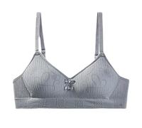 Soutien Gorge Sport Fille Soutien Gorge Push Up, BrassièRe Grande Taille LéGer sans Coutures Bretelles RéGlables Classique pour Le Quotidien Et L'éCole Respirant Basique