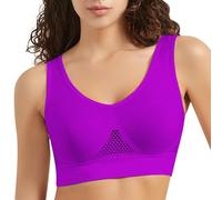 Soutien Gorge Sport Grande Taille pour Femme Extensible Larges Bretelles Push Up Soutien Gorge sans Armature Soutien Gorge Anti Affaissement Couleur Unie Doux Quotidien Respirant Gym Yoga