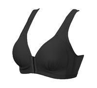 Soutien Gorge Sport Maintien Fort sans Armature Avant Respirant Femmes Fermeture sous-Vêtements Garniture 2Pcs Soutien-Gorge Dentelle Extra-Élastique Rembourré (Khaki,105)