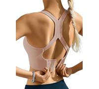 Soutien Gorge Sport Soutien-Gorge de Sport Push-up sans Coutures, Confortable et Respirant, idéal for Le Yoga(Light Pink,M)