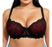 Soutien Gorge Sport, Soutien Gorge sans Coutures Push-Up à Armatures en Dentelle pour Confortable Et Couvrant Au Quotidien