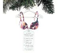 Soutien-Gorge Suspendu à Motif Floral, Un Bon ami est comme Un Bon Soutien-Gorge, Ornement de Noël, Pendentif d'amitié en Bois, Cadeau d'amitié pour Femme Amie (#H)