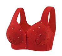 Soutien-gorge T-shirt sans armatures pour un maintien ultime et un confort absolu toute la journée sous-vêtement sans coutures offrant une couvrance totale et un port discret sous vos (Red, 46)