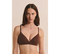 Soutien-gorge triangle sans armature en microfibre - Pure Invisible - 85C - Brown - Femme - Etam