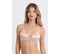 Soutien-gorge triangle sans armatures satiné - Pure Glow - 90D - Beige - Femme - Etam