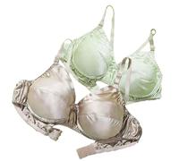 Soutien-Gorge Ultra Doux Et Fin, 2 Pièces, 100% Soie De Mûrier Soutien-Gorge Double Face Soie Bralette Couverture Complète Lingerie sans Fil for Femmes (Color : J, Size : 100/44AB)