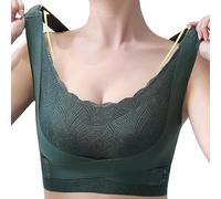 Soutien-Gorge -up en Dentelle pour Femme | Soutiens-Gorge en Dentelle sans Fil avec Boucle latérale croisée sur Le Devant pour Femmes,Détoxification et Mise en Forme de la lymphvité