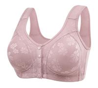 Soutien Gorge,Women's Fashionable and Casual Front Anti Sagging Back Shaping and Bra Without Wires Menstruelle Lavable Bio (Pink, 42)