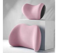 Soutien Lombaire pour appuie-tête de Voiture et de Voiture, Coussin de Dos et de Cou pour la Conduite,Für Lamborghini Huracan Performante Spyder 2018, 2019,Pink