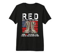 Soutien Militaire du Vendredi Rouge - Souvenez-Vous de Tout Le Monde déployé T-Shirt Haut de Gamme