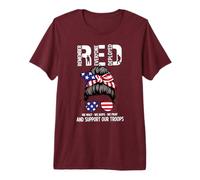 Soutien Militaire du Vendredi Rouge - Souvenez-Vous de Tout Le Monde déployé T-Shirt Haut de Gamme