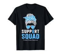Soutien Squad Messy Bun Mois de Sensibilisation au Cancer de la Prostate T-Shirt