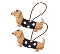 Soutiens drôles du porcelet - Lignes de chien de saucisse de cheveux | Gommes de chevaux de mode, accessoires de dessins animés pour filles et femmes - 2 unités pack