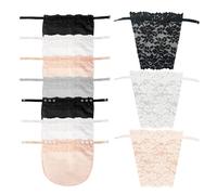 Soutiens-Gorge 10 pièces avec Inserts en Dentelle, Camisole épissée, déflecteur d'insertion Invisible, Boutons-Pression en Dentelle, Bandeau à Crochet, Anti-Regard, (5 Couleurs)