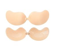 Soutiens-Gorge 2 Paires Dos Nu Adhésif sans Bretelles Auto-Adhésifs Soutien-Gorge Push Up Invisible Soutien Gorge pour Robe Robes De Mariée,B-Beige,C