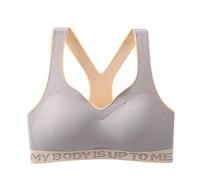 Soutiens-Gorge Classiques Sports Retour sous-vêtements Casual Bra Women Size Large Yoga Fitness Sports intimes(Grey,4XL)