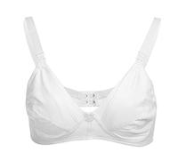Soutiens-gorge d'allaitement en coton à l'avant Soutien-gorge d'allaitement de maternité sans couture confortable avec des bretelles réglables pour les femmes enceintes(38/85-Blanc 38/85)