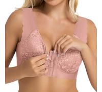 Soutiens-Gorge de Sport Femme, Soutien-Gorge Décontracté Léger Grande sans Armatures à Fermeture Dentelle Devant Lingerie pour Toute l'Année