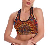 Soutiens-Gorge de Sport VintageMandala, Parfaits pour la Restauration Rapide, pour Femmes, débardeurs Courts pour Le Yoga et Le Fitness