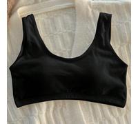Soutiens-gorge d'entraînement en coton pour filles du secondaire en développement, débardeur ajusté à dos en U avec rembourrage fixe, soutien-gorge de sport anti-transparence et antichoc 14Y,12Y,13YUn