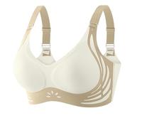 Soutiens-Gorge Femme Brassiere Sport Soutien Gorge Push Up Sexy Brassiere Soutien Gorge sans Armature Respirant sous Vetements Feminins Brassière Mes Commandes en Cours de Livraison Beige 3XL 2025