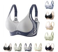 Soutiens-Gorge Femme Brassiere Sport Soutien Gorge Push Up Sexy Brassiere Soutien Gorge sans Armature Respirant sous Vetements Feminins Brassière Mes Commandes en Cours de Livraison Gris 3XL 2025