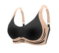 Soutiens-Gorge Femme Brassiere Sport Soutien Gorge Push Up Sexy Brassiere Soutien Gorge sans Armature Respirant sous Vetements Feminins Brassière Anti Affaissement Bra Commandes en Cours Noir XL 2025