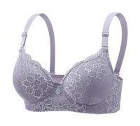 Soutiens-Gorge Femme Soutien Gorge avec Armature Brassière Soutien Gorge Push Up Bra Top Comfit Respirant Brassiere Sexy sous Vetements Feminins Bralette Vêtements 2025 Produits Violet L