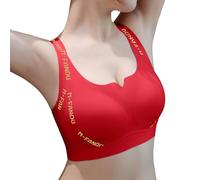 Soutiens-Gorge Femme-Soutien Gorge Push Up sans Armature-Soutien-Gorge Push-up sans Coutures à Armatures- Maintien Optimal- Confort et respirabilité- idéal Quotidien. (Red- XL)