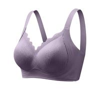 Soutiens-Gorge Femme-Soutien Gorge Push Up-Soutien-Gorge Couvrant pour Un Maintien Optimal- Grandes Tailles- sans Armatures- Confortable au Quotidien- Soutien-Gorge t-Shirt- Lingerie (Purple- XXXL)
