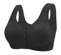 Soutiens-Gorge Femme,Women's Fashionable and Casual Front Anti Sagging Back Shaping and Bra Without Wires Menstruelle Lavable Bio (Black, 36)