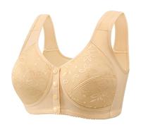Soutiens-Gorge Femme,Women's Fashionable and Casual Front Anti Sagging Back Shaping and Bra Without Wires Robe Bustier Corset (Beige, 38)