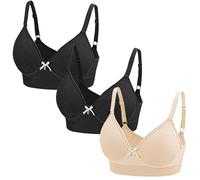 Soutiens-Gorges rembourrés pour Femme sans Coutures Sport Lot de 3 Bras Bretelles Réglables Doux Et Respirant Brassière de Tous Les Jours - L